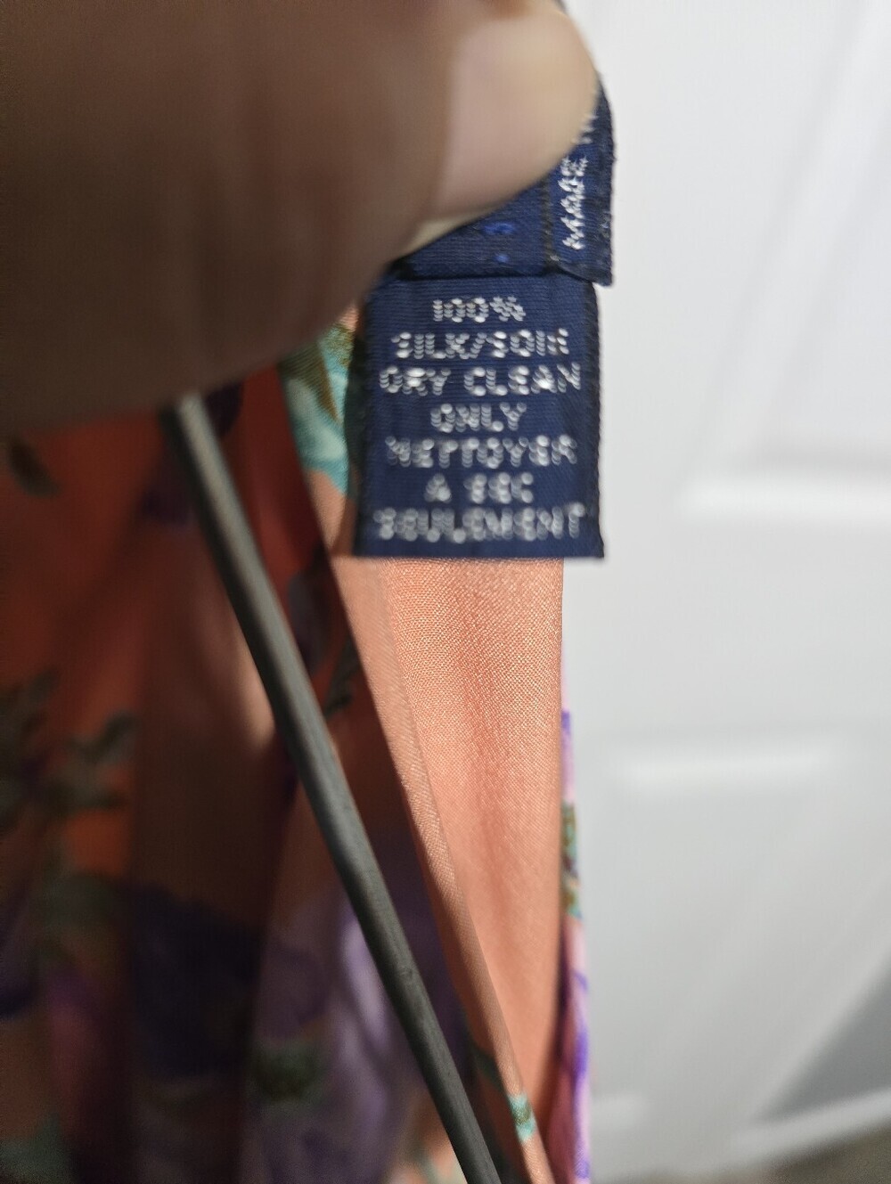Ralph Lauren Made In Italy Floral Peach Wide-Leg Size 8 - Picture 8 of 8
